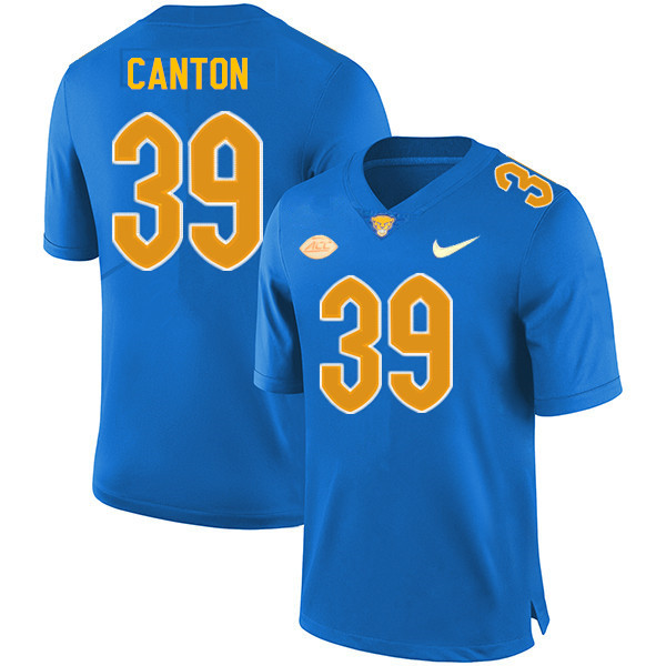 Men #39 Myles Canton Pitt Panthers College Football Jerseys Sale-Royal